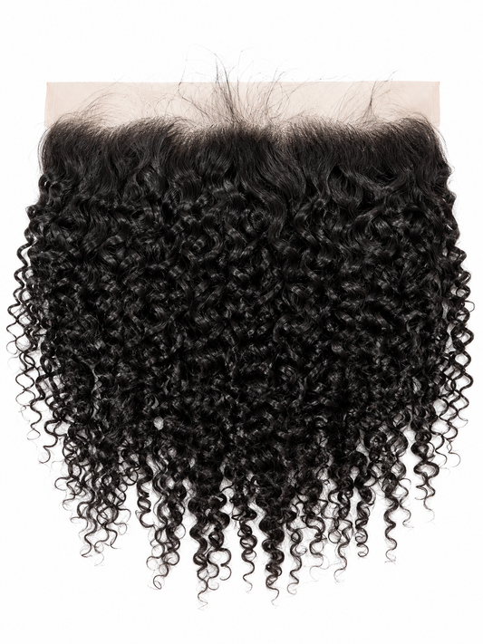 13x6 raw lace frontal, deep curly texture — Sleeked