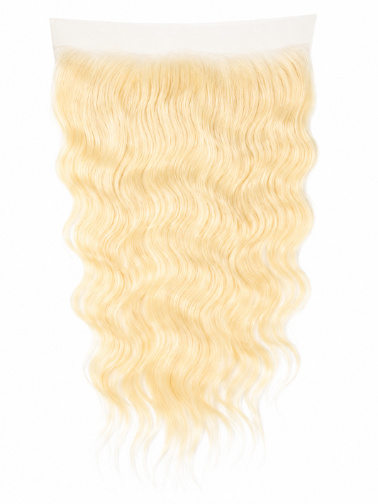 13x6 raw lace frontal, 613 blonde wavy texture — Sleeked